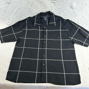 TRUST linen button up short sleeve shirt mens size XXL